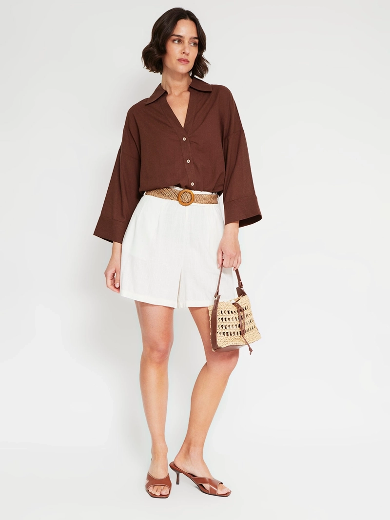 BLUSA MUJER MARQUIS LINO MANGA ANCHA - 4