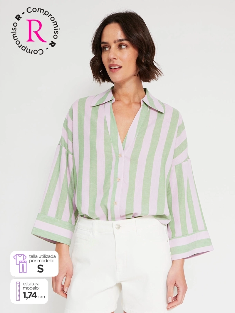 BLUSA MUJER MARQUIS LINO MANGA ANCHA