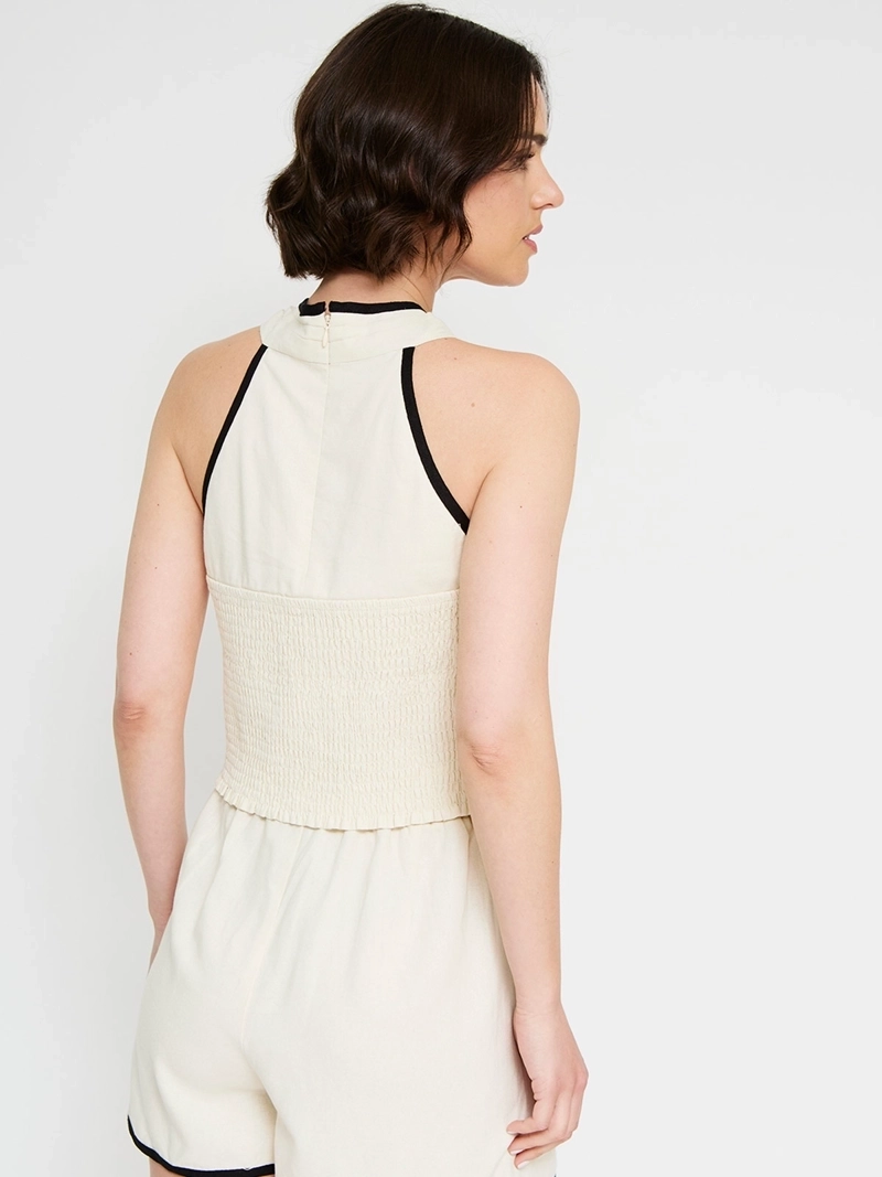 BLUSA MUJER MARQUIS LINO ESCOTE CRUZADO - 3