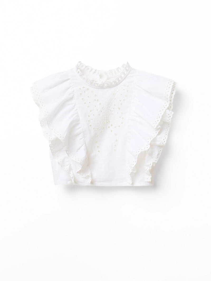 BLUSA MUJER SFERA SIN MANGAS MARIPOSA - 7