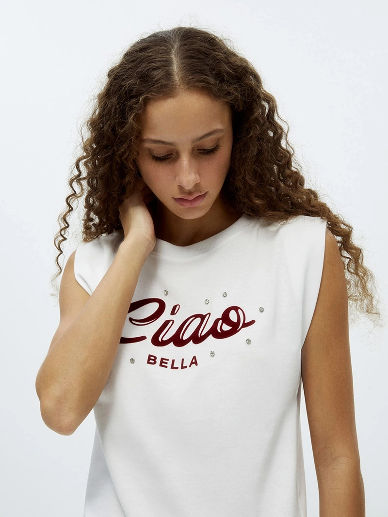 POLERA MUJER SFERA SIN MANGAS HOMBRERA - 2