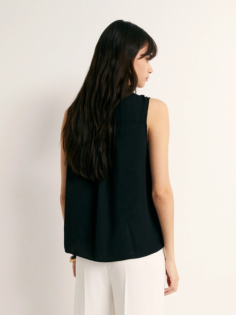 BLUSA MUJER SFERA SIN MANGAS ESCOTE V - 2