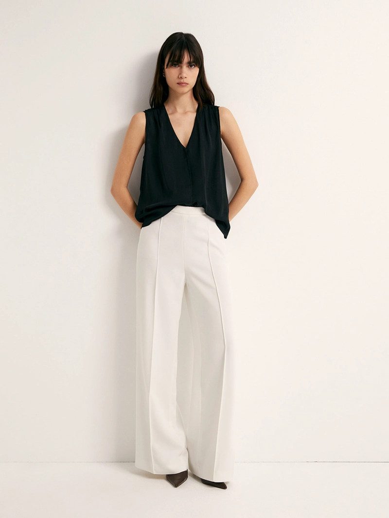 BLUSA MUJER SFERA SIN MANGAS ESCOTE V - 4