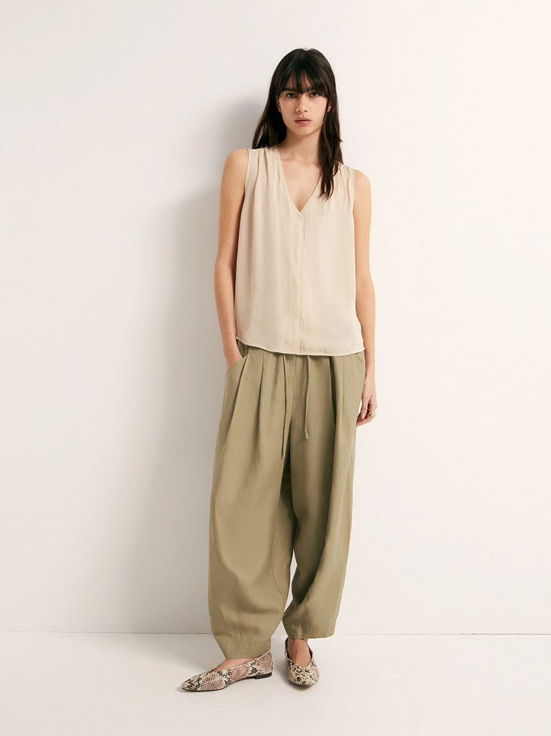 BLUSA MUJER SFERA SIN MANGAS ESCOTE V - 3