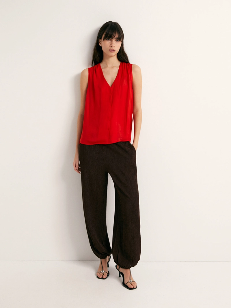 BLUSA MUJER SFERA SIN MANGAS ESCOTE V - 3