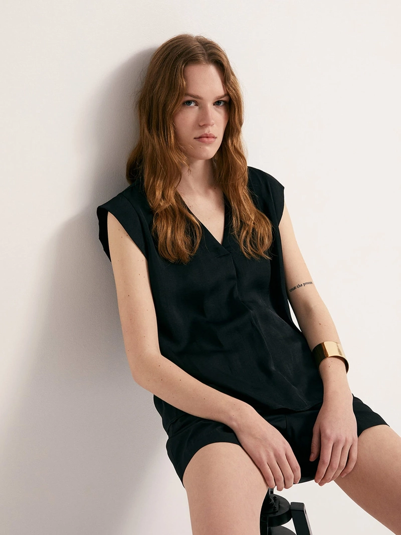BLUSA MUJER SFERA SIN MANGAS BASICA - 3