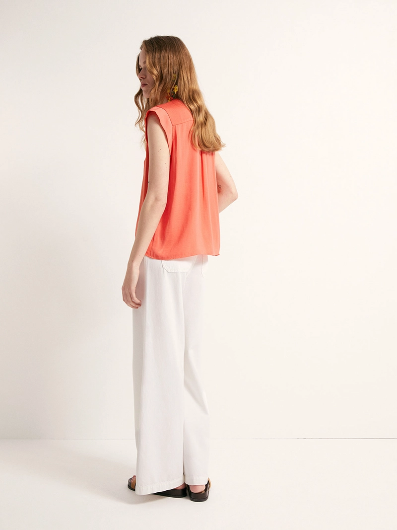 BLUSA MUJER SFERA SIN MANGAS BASICA - 4