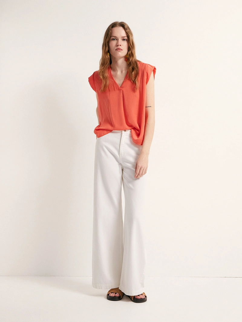 BLUSA MUJER SFERA SIN MANGAS BASICA - 3