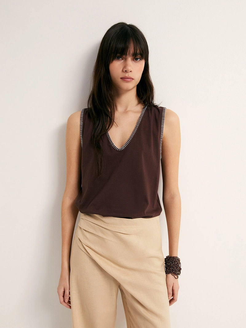 BLUSA MUJER SFERA SIN MANGAS - 1