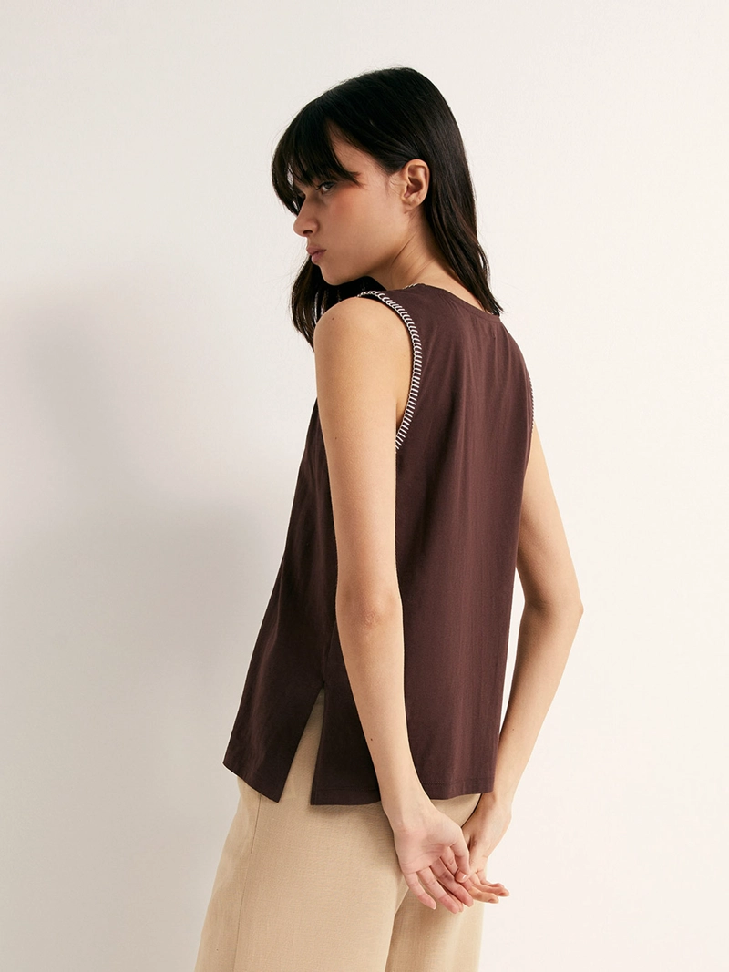 BLUSA MUJER SFERA SIN MANGAS - 2