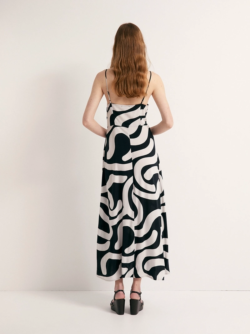 VESTIDO MUJER SFERA ALGODÓN TIRANTES ESTAMPADO - 2