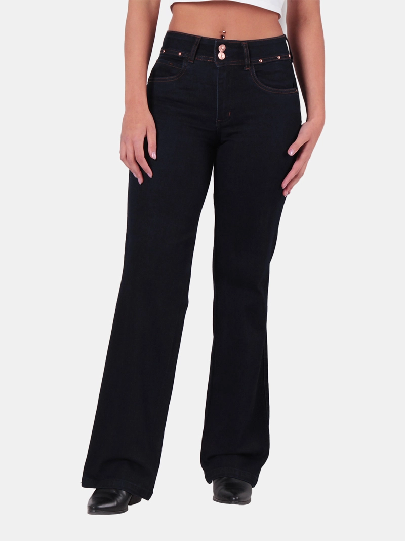 JEANS MUJER WADO'S CLAUDE FLARE TIRO MEDIO PUSH UP - 3