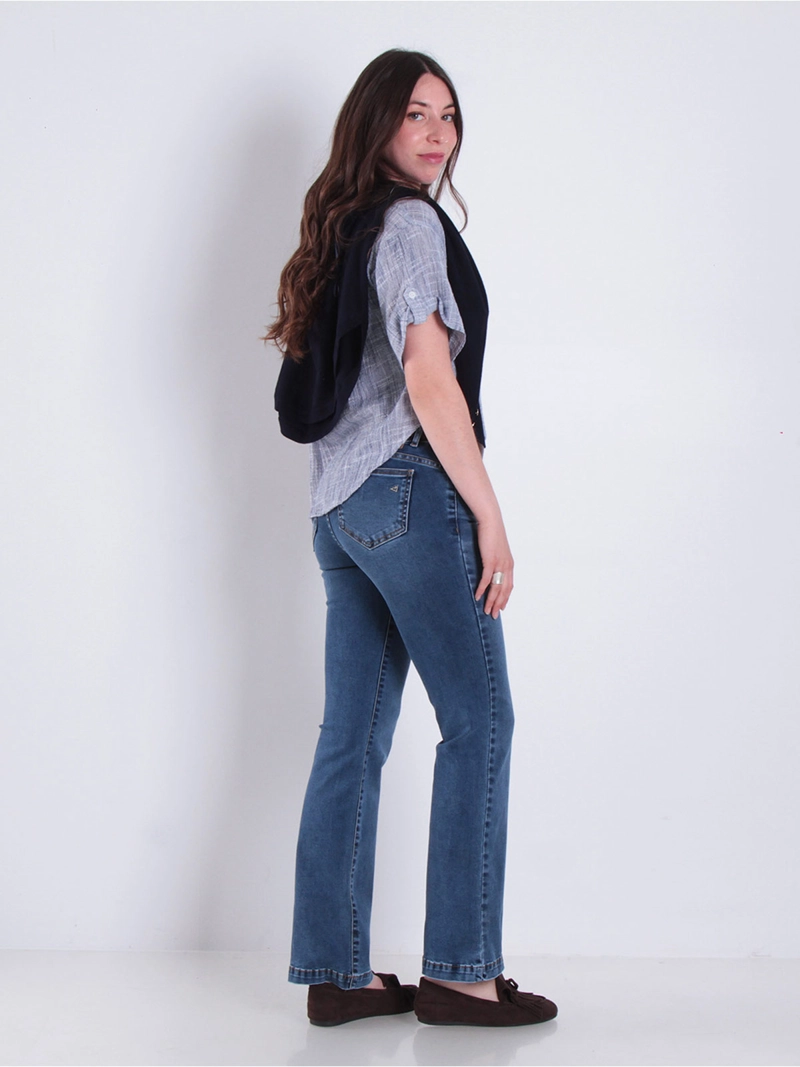 JEANS MUJER WADOS ALGODÓN RECTO TIRO BAJO - 3