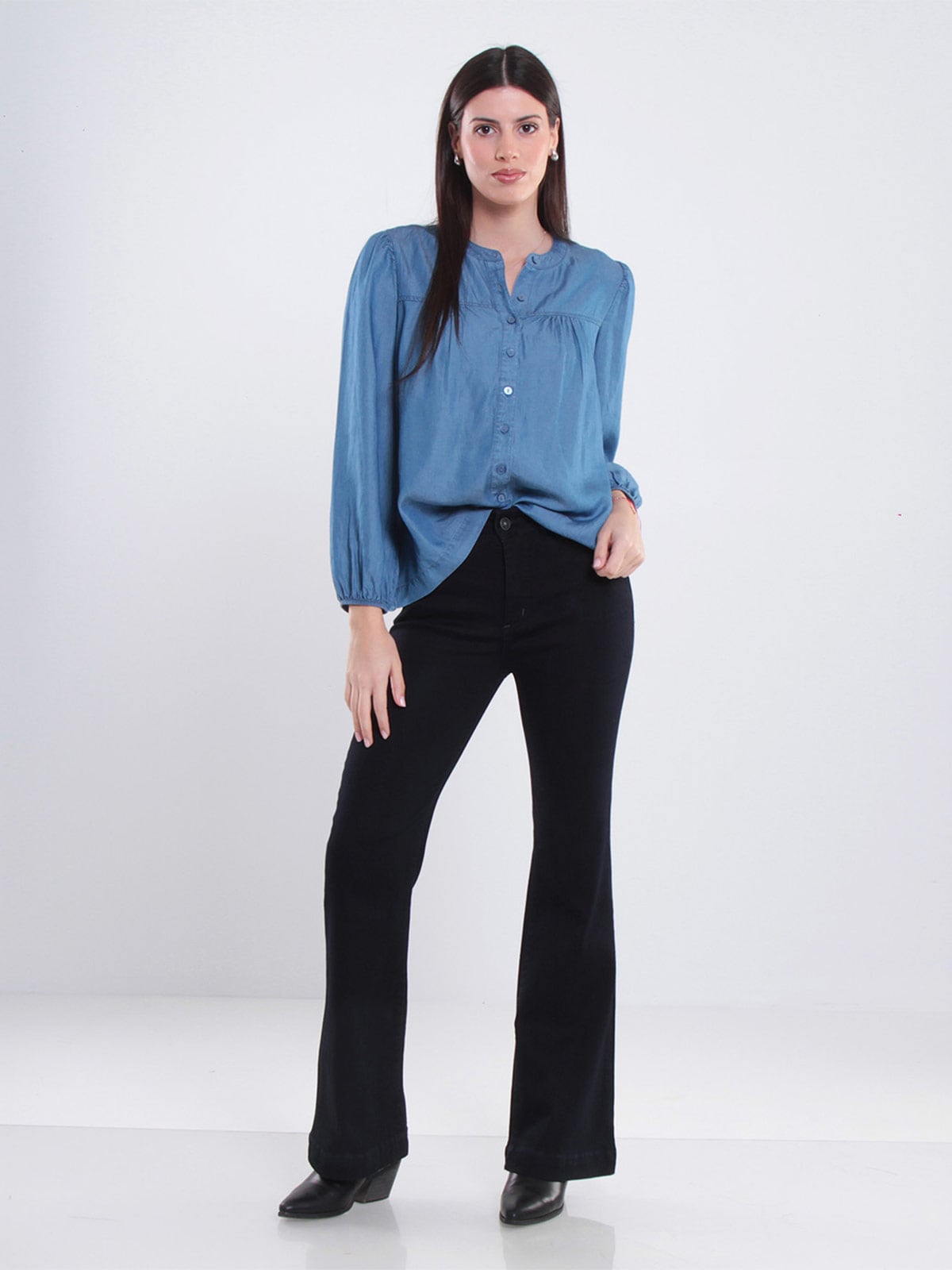 JEANS MUJER WADO'S FLARE TIRO ALTO PUSH UP - 1