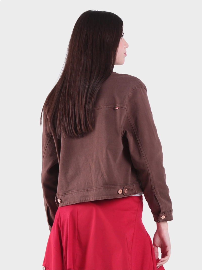 CHAQUETA MUJER WADO'S MANGA LARGA ABOTONADA EN DELANTEROCON BOLSILLO - 2