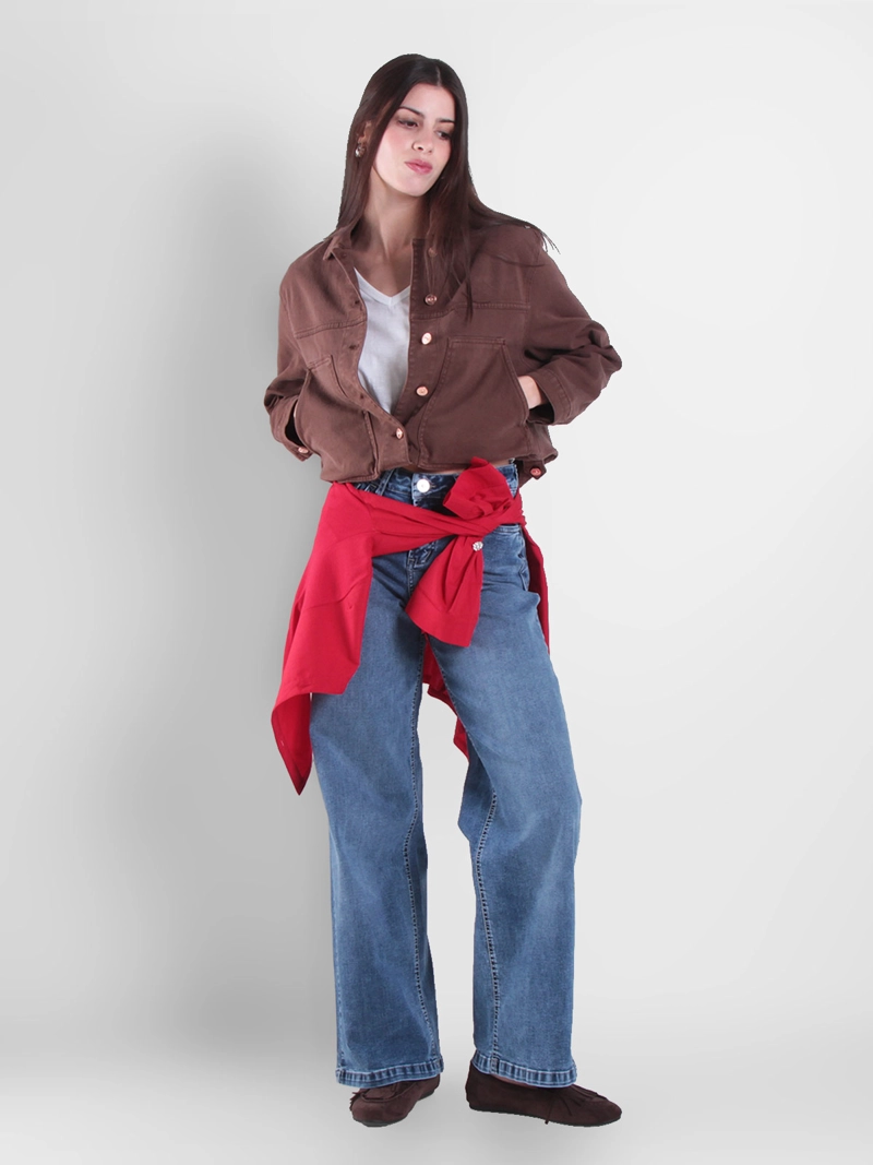 CHAQUETA MUJER WADO'S MANGA LARGA ABOTONADA EN DELANTEROCON BOLSILLO - 8