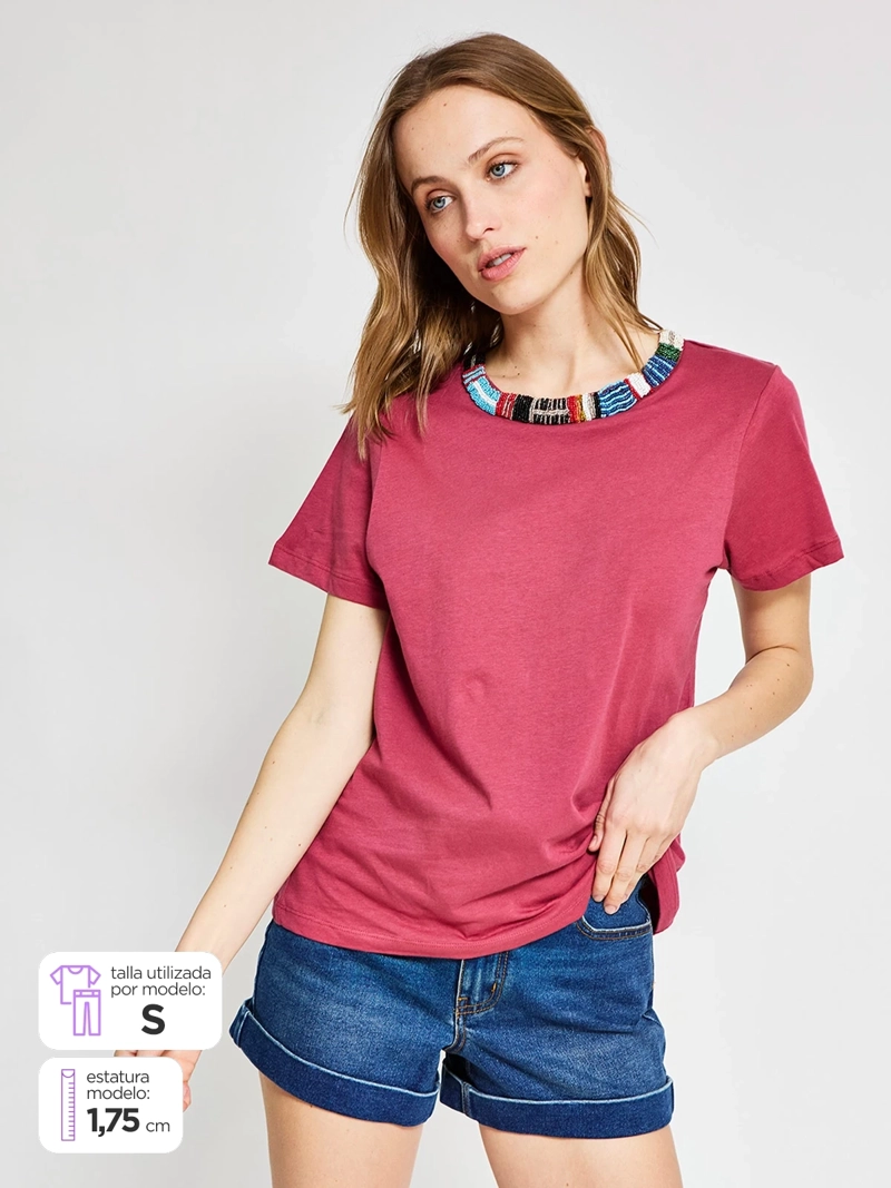 POLERA MUJER SFERA ALGODÓN COLLAR
