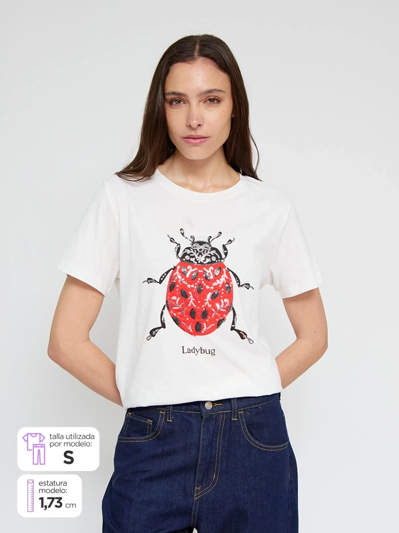 POLERA MUJER SFERA LENTEJUELAS