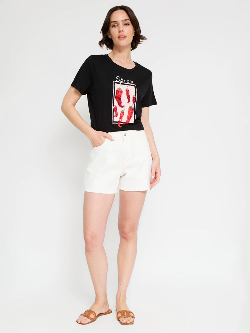 POLERA MUJER SFERA LENTEJUELAS - 4