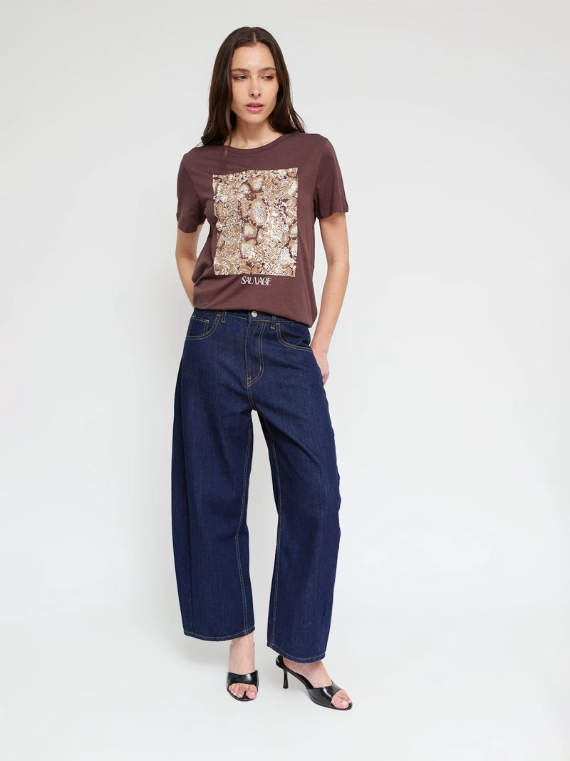 POLERA MUJER SFERA ALGODÓN LENTEJUELAS - 4