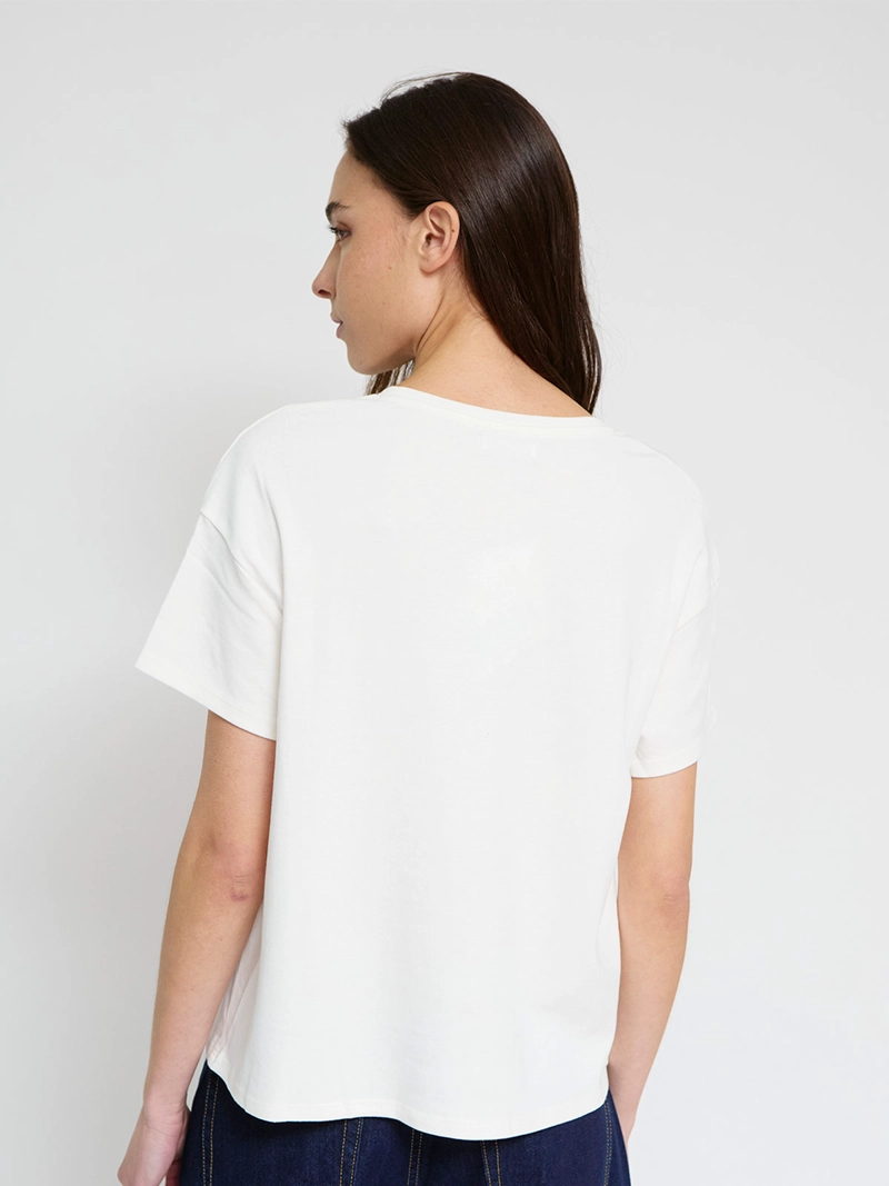POLERA MUJER SFERA ALGODÓN PERLAS - 2