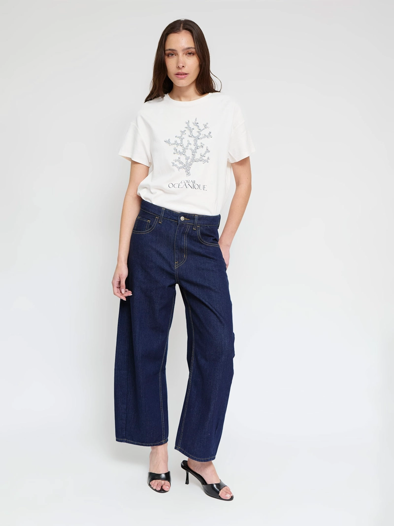 POLERA MUJER SFERA ALGODÓN PERLAS - 4