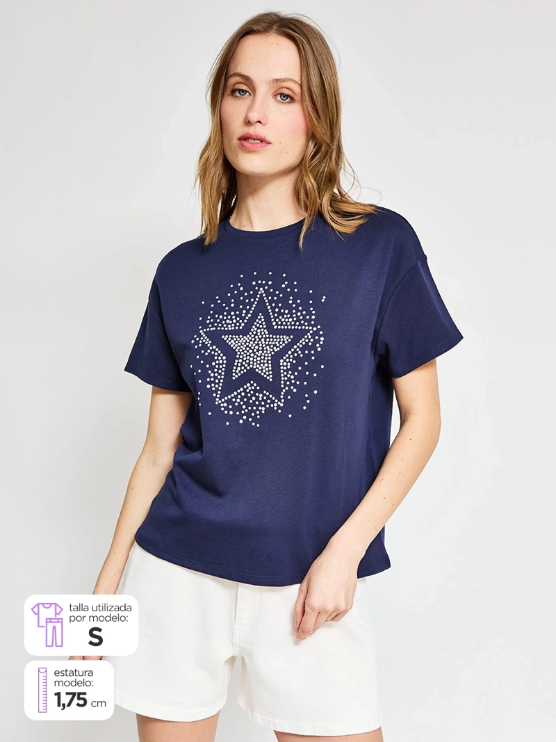 POLERA MUJER SFERA PERLAS