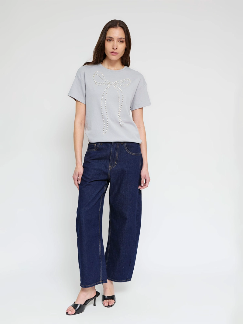 POLERA MUJER SFERA ALGODÓN PERLAS - 4