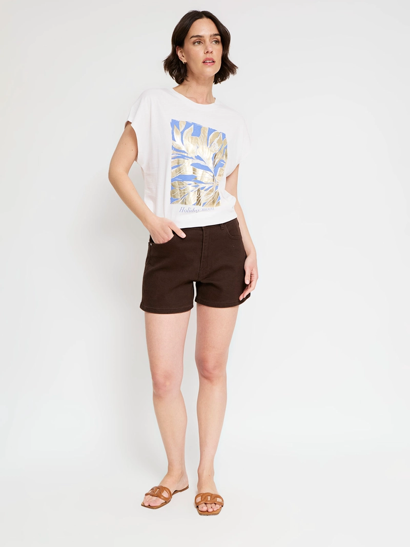 POLERA MUJER SFERA ALGODÓN MANGA CORTA - 4
