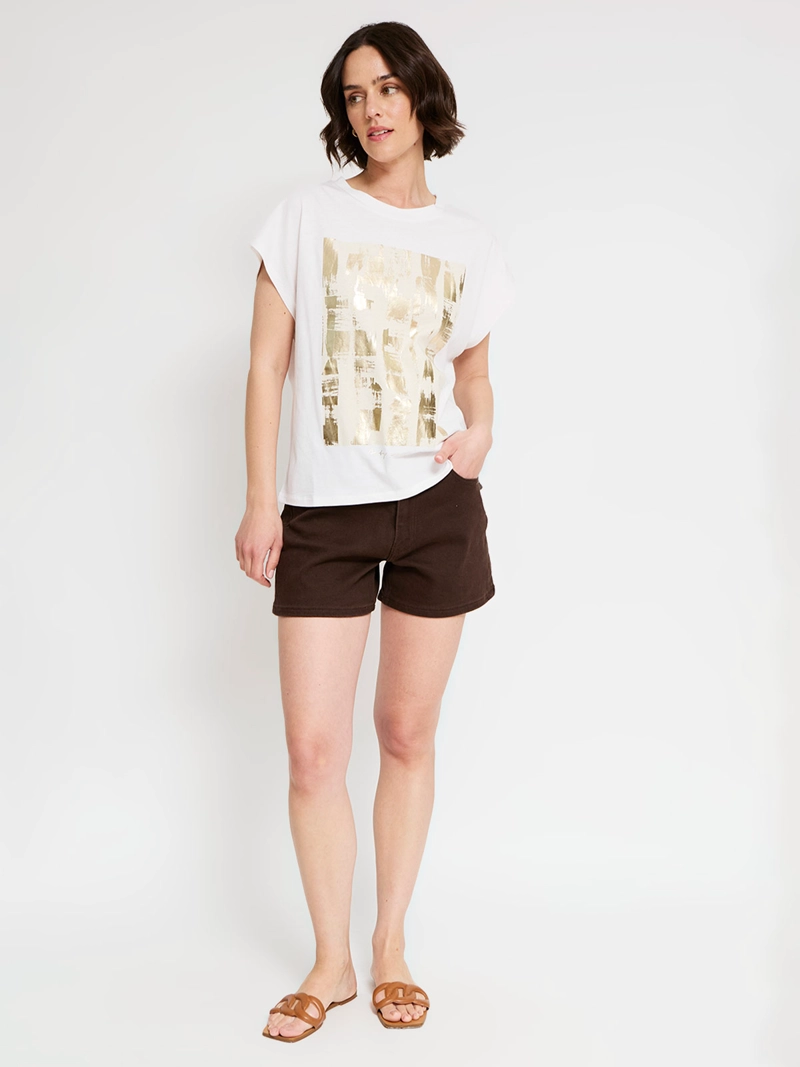POLERA MUJER SFERA ALGODÓN MANGA CORTA - 4