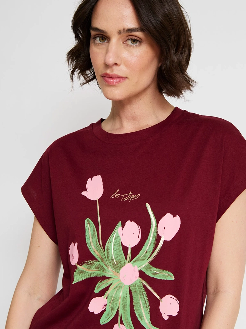 POLERA MUJER SFERA ALGODÓN MANGA CORTA - 3