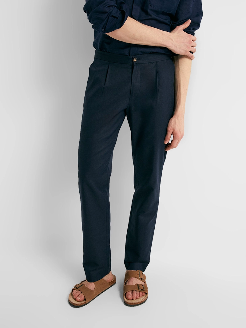 PANTALÓN HOMBRE SFERA LINO DE VESTIR BOLSILLOS DELANTEROS - 4