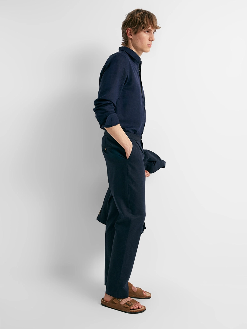 PANTALÓN HOMBRE SFERA LINO DE VESTIR BOLSILLOS DELANTEROS - 3