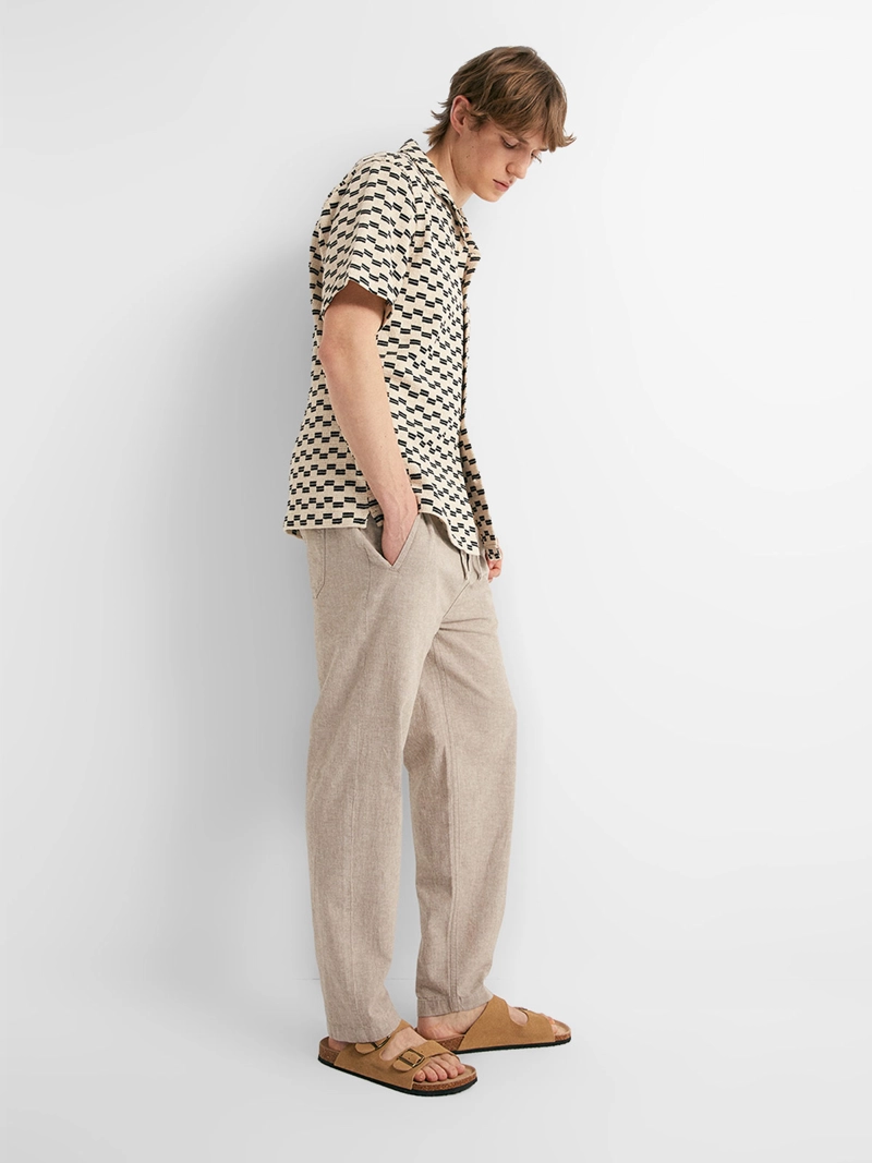 PANTALÓN HOMBRE SFERA LINO CINTURA ELÁSTICA - 3