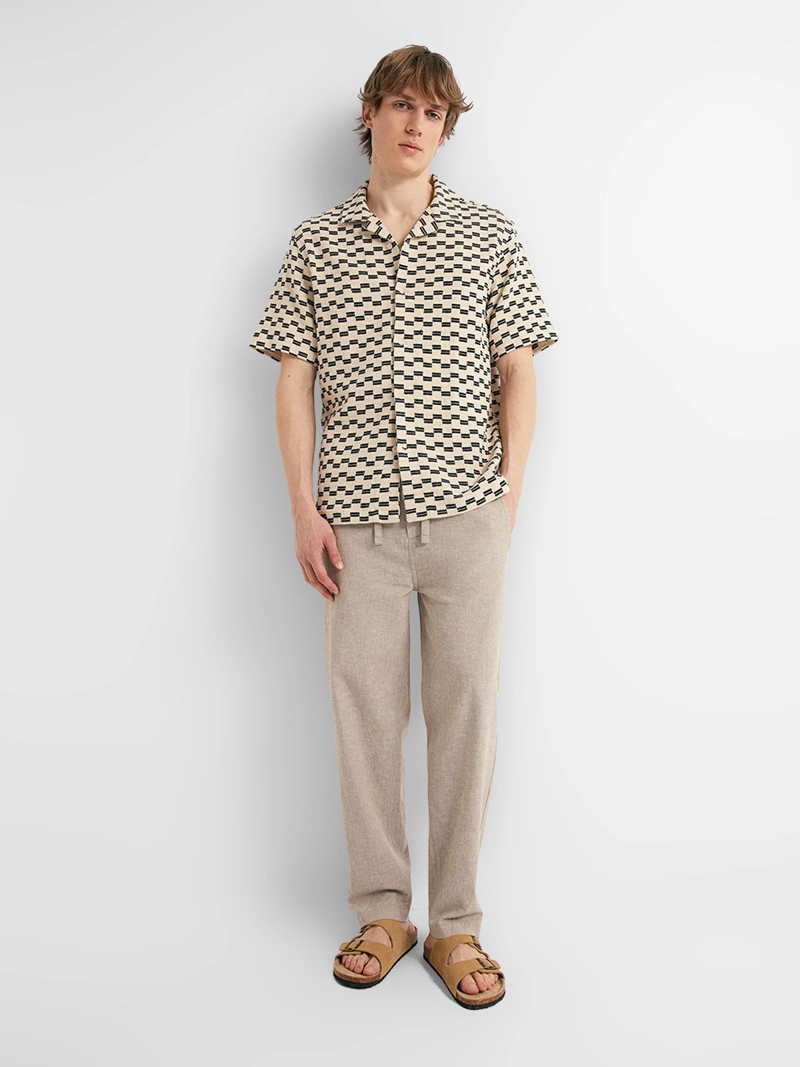 PANTALÓN HOMBRE SFERA LINO CINTURA ELÁSTICA - 1