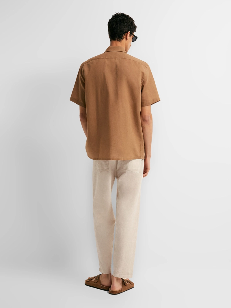 CAMISA HOMBRE SFERA LINO MANGA CORTA - 4