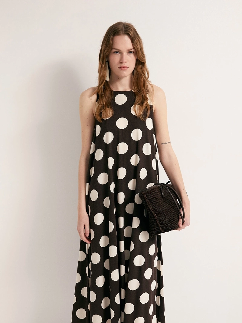 VESTIDO MUJER SFERA ESTAMPADO LUNARES - 4