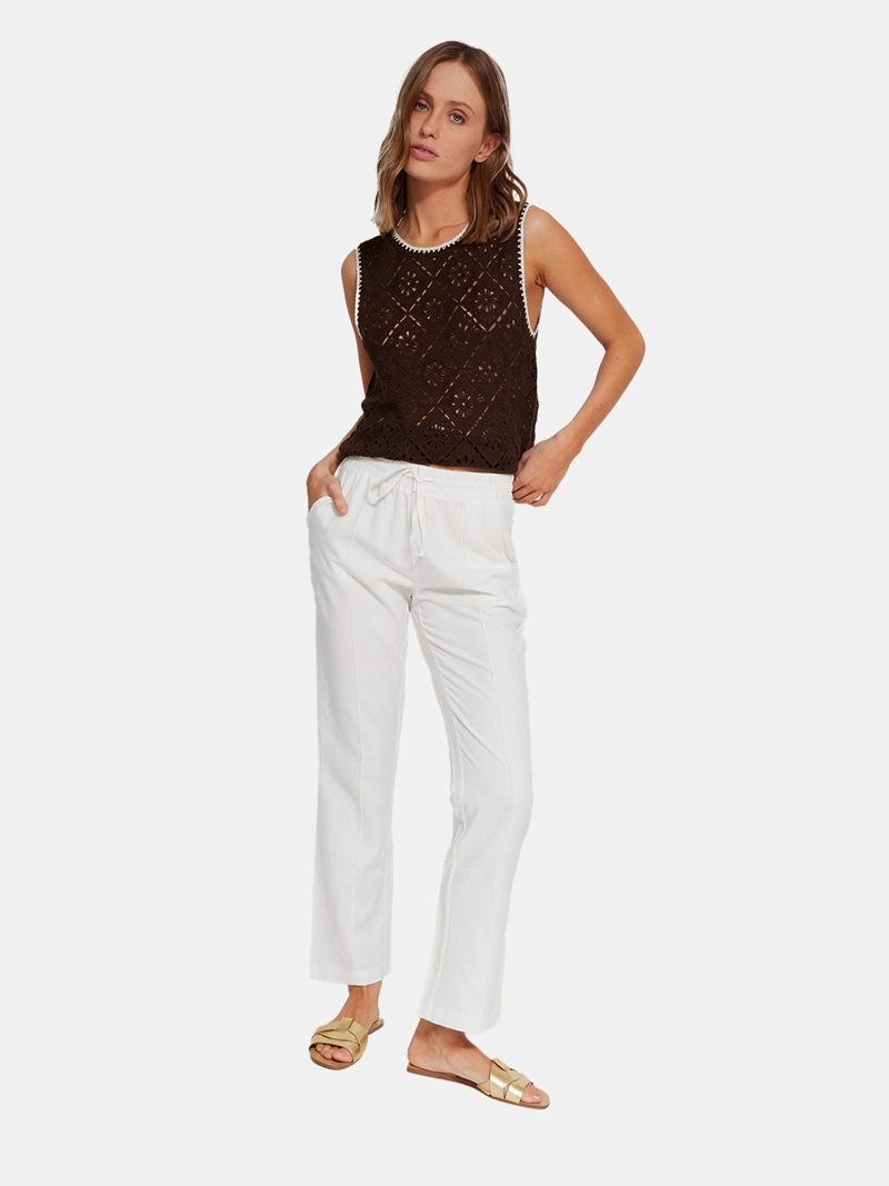 PANTALÓN MUJER SFERA LINO REGULAR FIT - 1