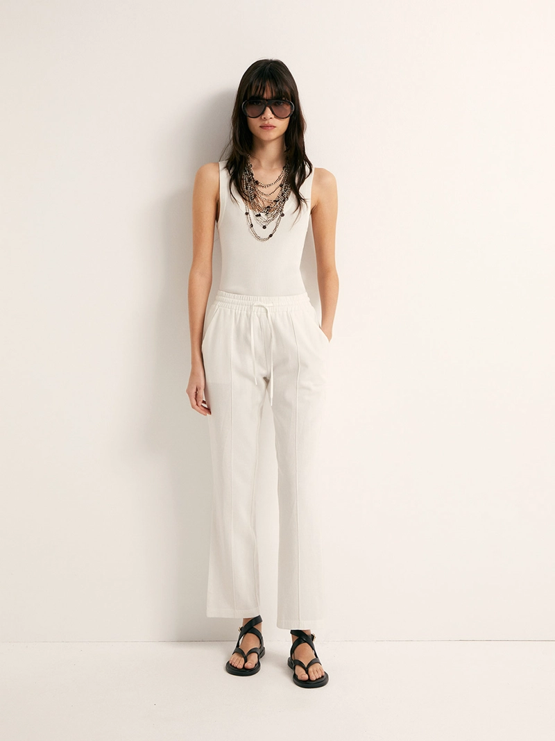 PANTALÓN MUJER SFERA LINO REGULAR FIT - 1
