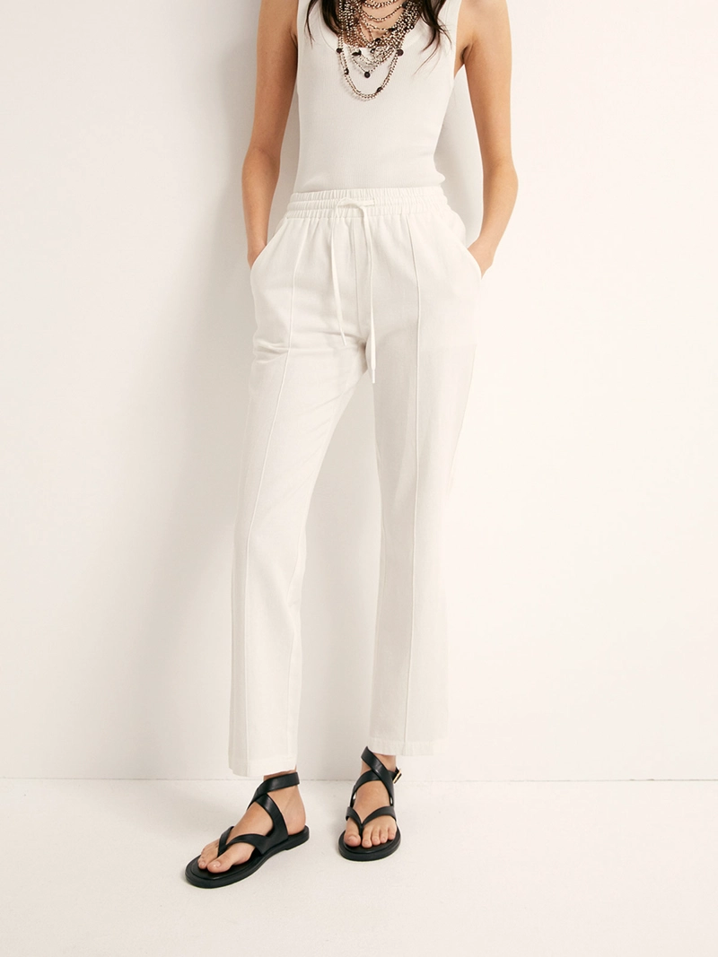 PANTALÓN MUJER SFERA LINO REGULAR FIT - 4