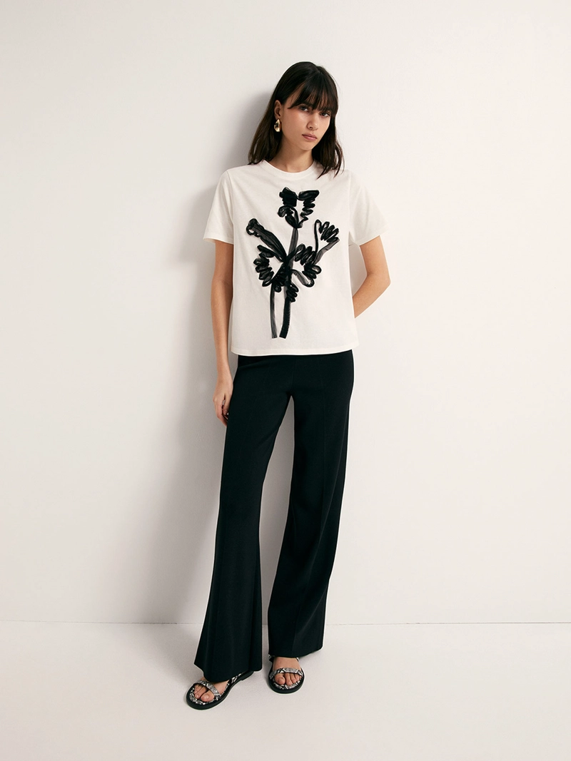 POLERA MUJER SFERA MANGA CORTA APLICACIÓN - 4