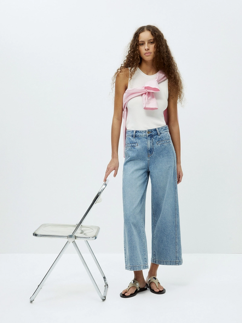 JEANS MUJER SFERA CULOTTE TIRO ALTO - 1