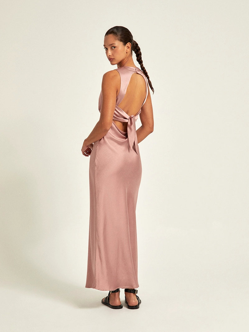 VESTIDO MUJER SFERA SATIN NOCHE - 3