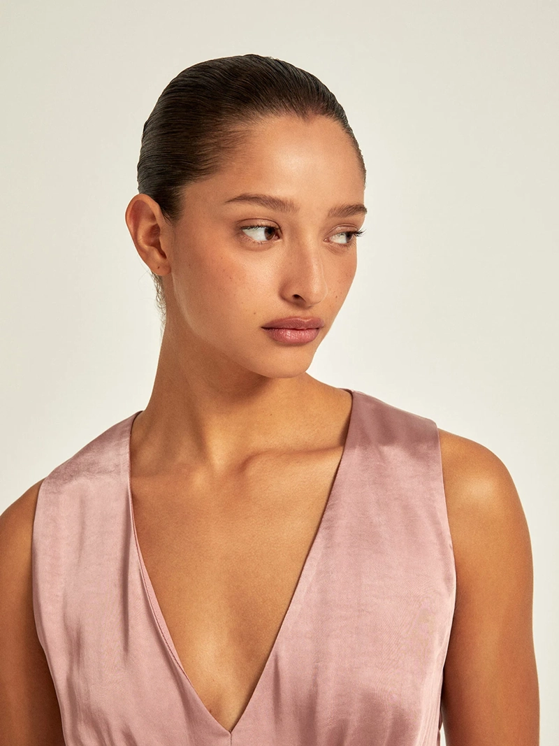 VESTIDO MUJER SFERA SATIN NOCHE - 4