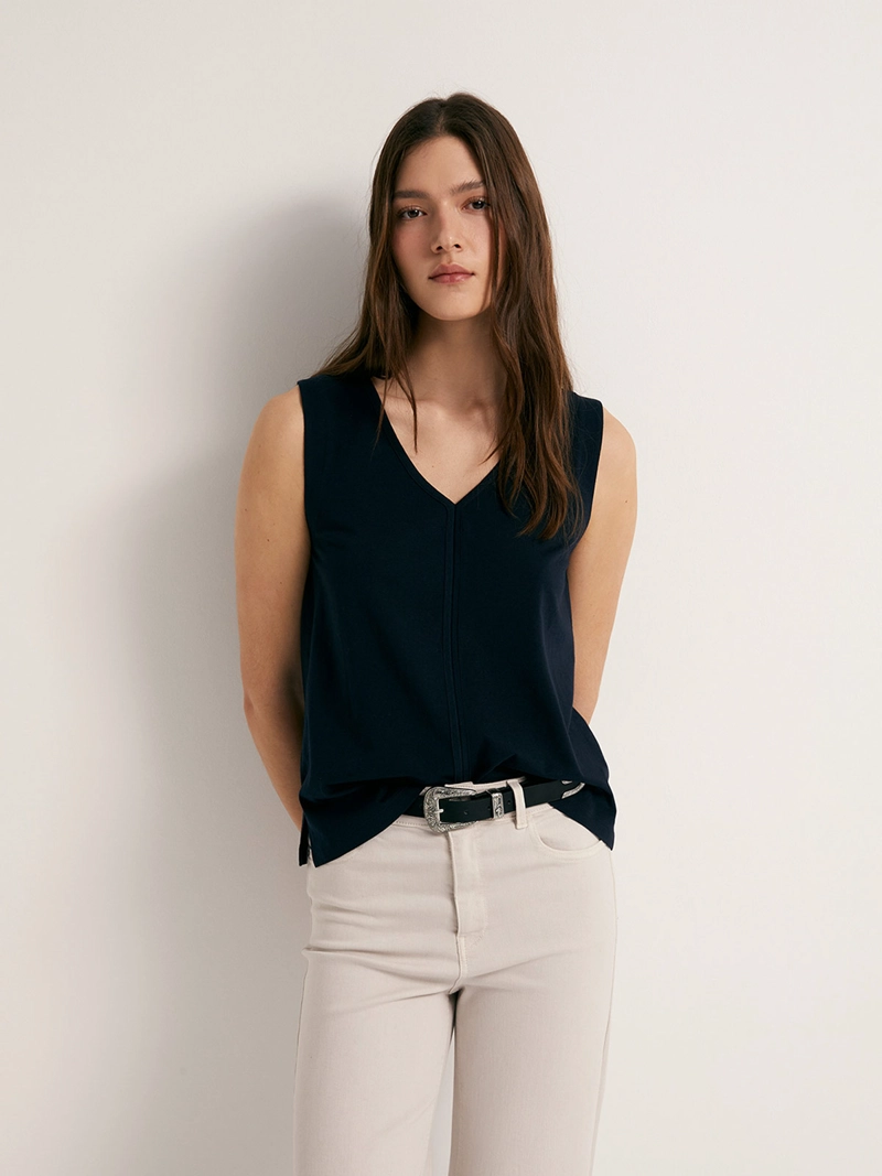 POLERA MUJER SFERA SIN MANGAS - 1