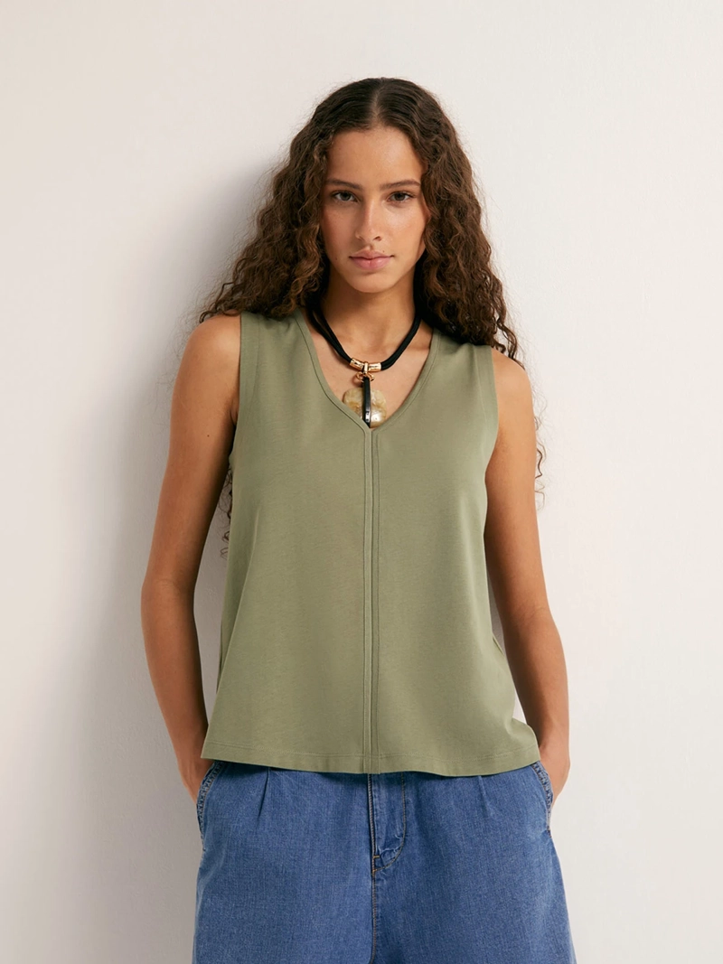 POLERA MUJER SFERA SIN MANGAS - 1
