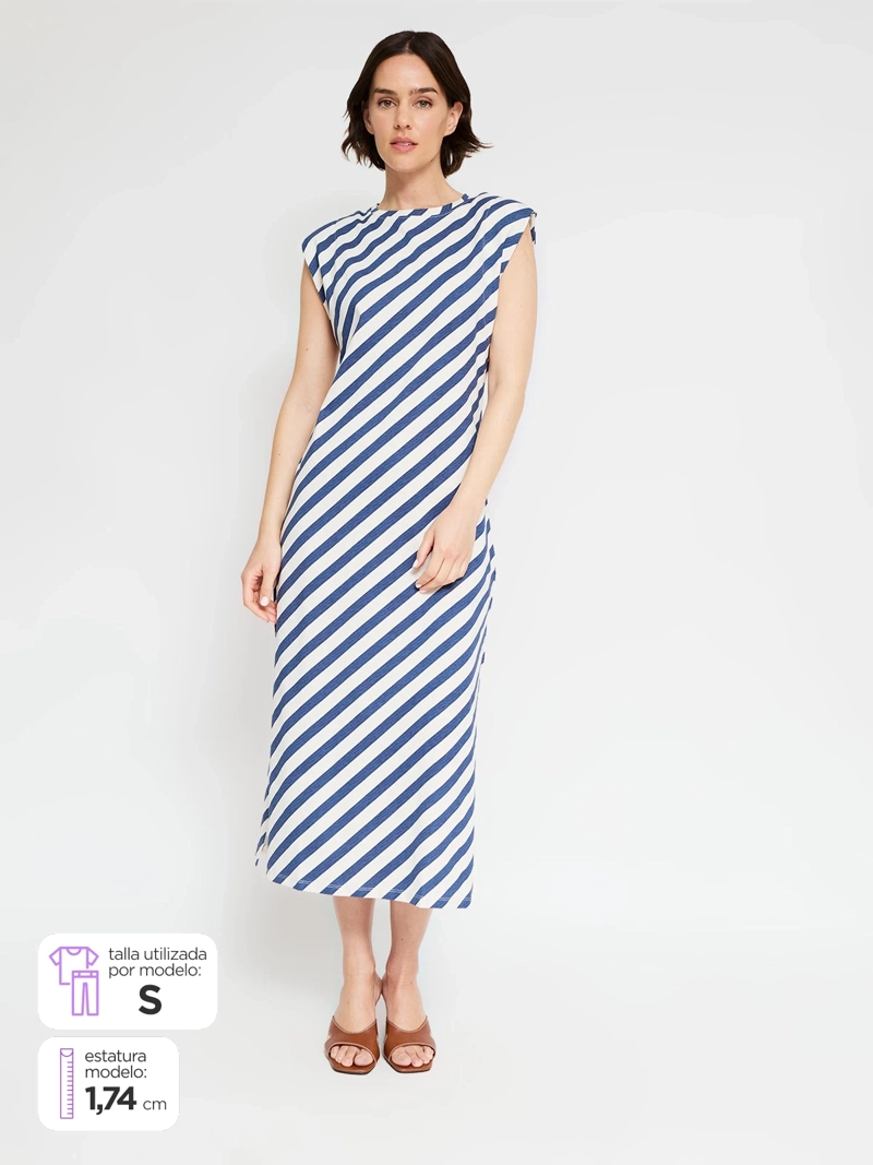 VESTIDO MUJER SFERA ALGODÓN TACHAS