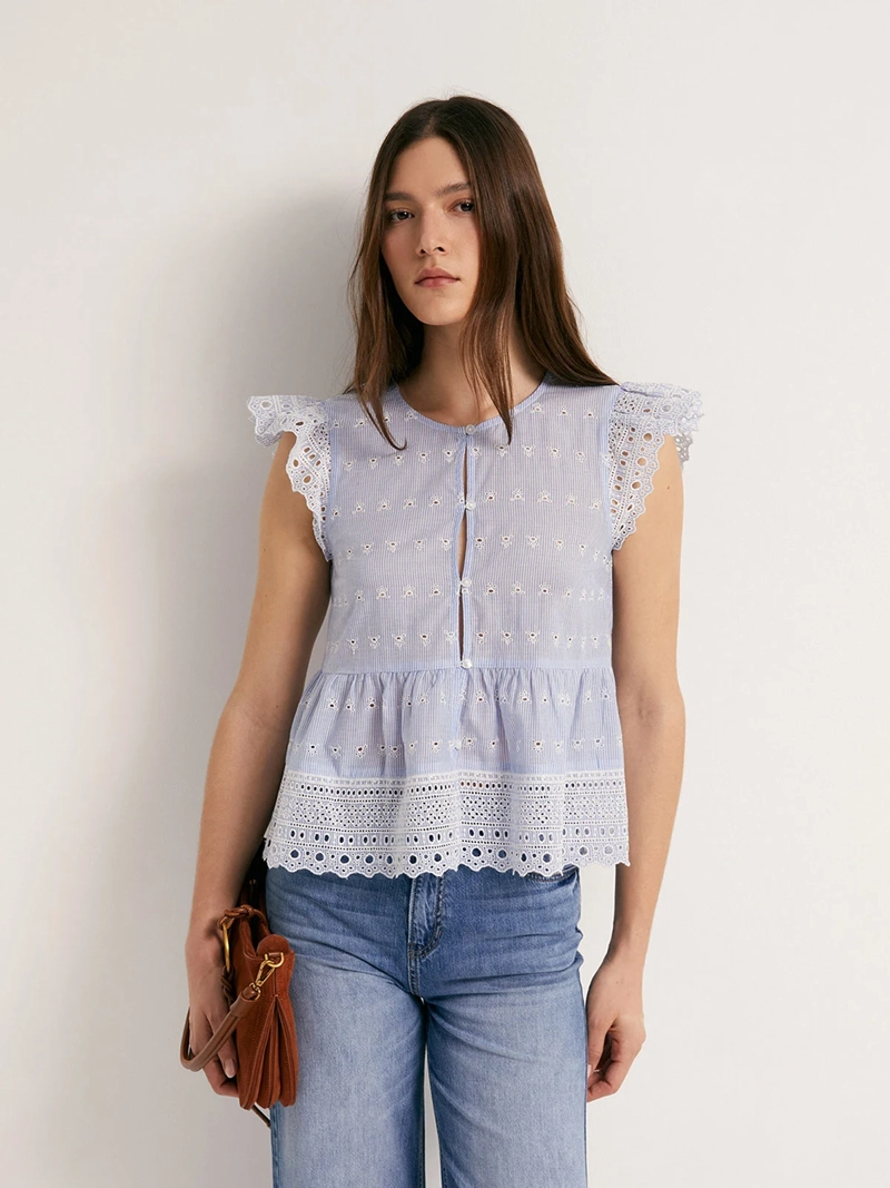 BLUSA MUJER SFERA SIN MANGAS - 1