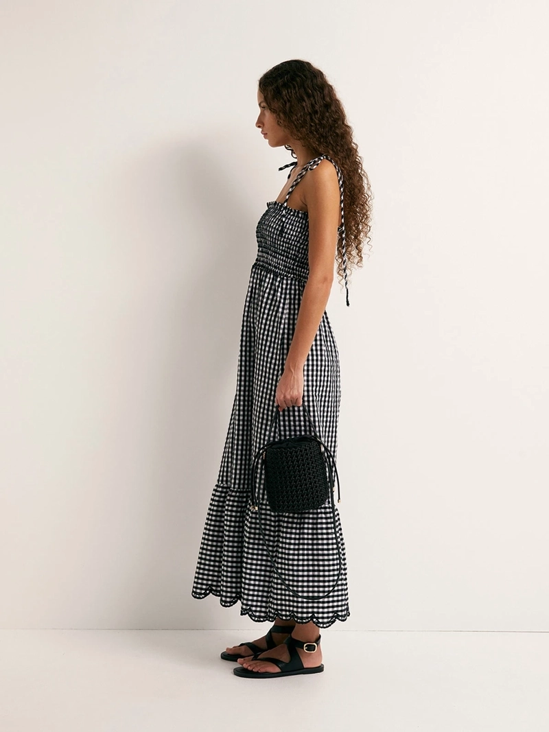 VESTIDO MUJER SFERA ALGODÓN TIRANTES VICHY - 2
