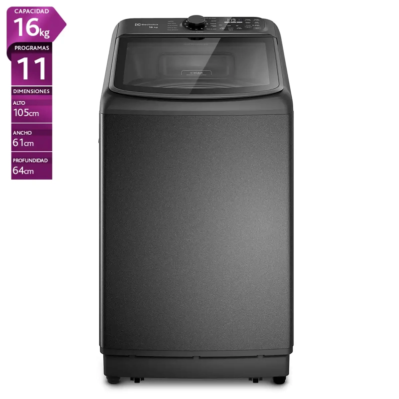 LAVADORA CARGA SUPERIOR ELECTROLUX EMTL16IO 16KG GRAFITO - 1